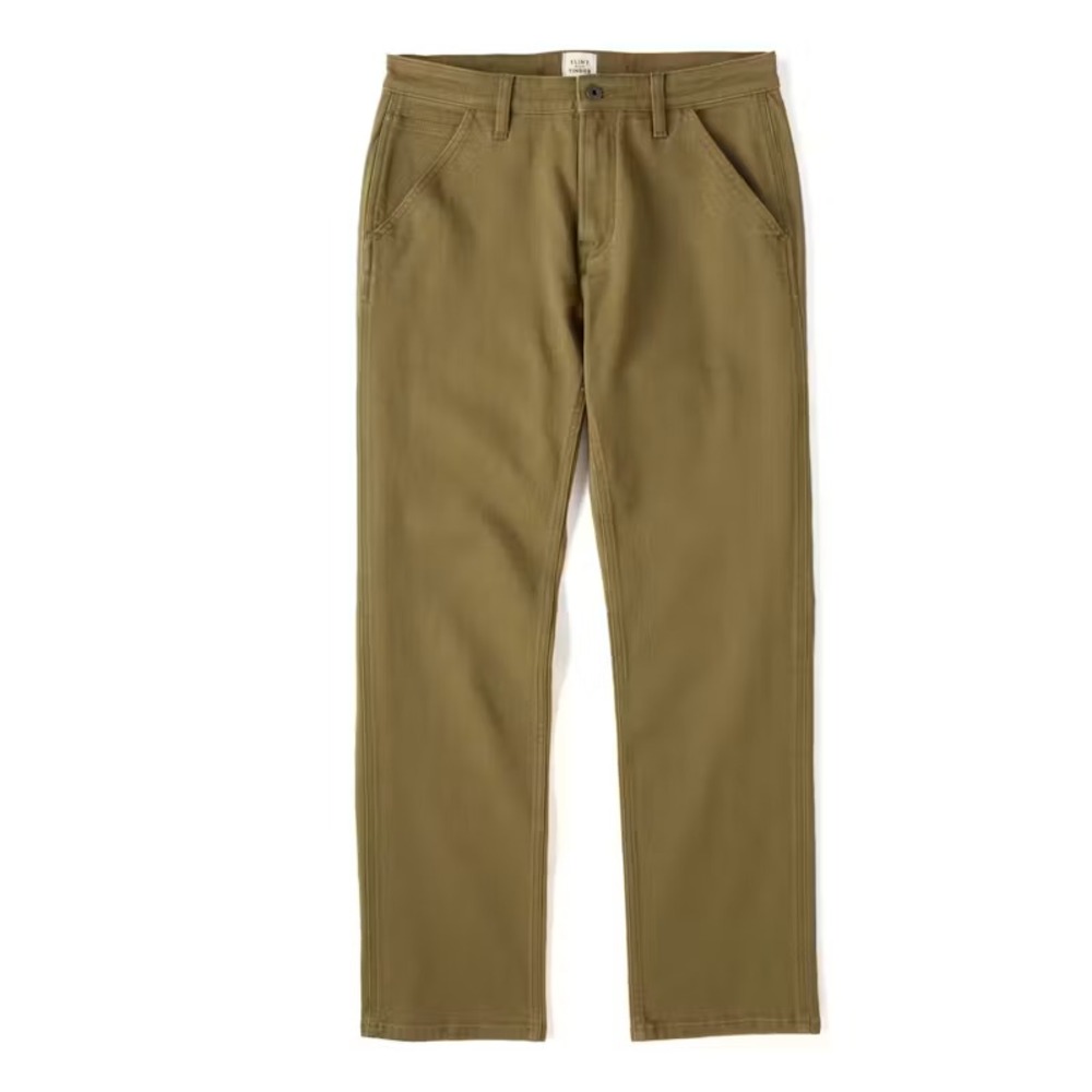Flint and Tinder Mason Canvas Pants Men 30x30 Dark Olive Stretch Chino Huckberry